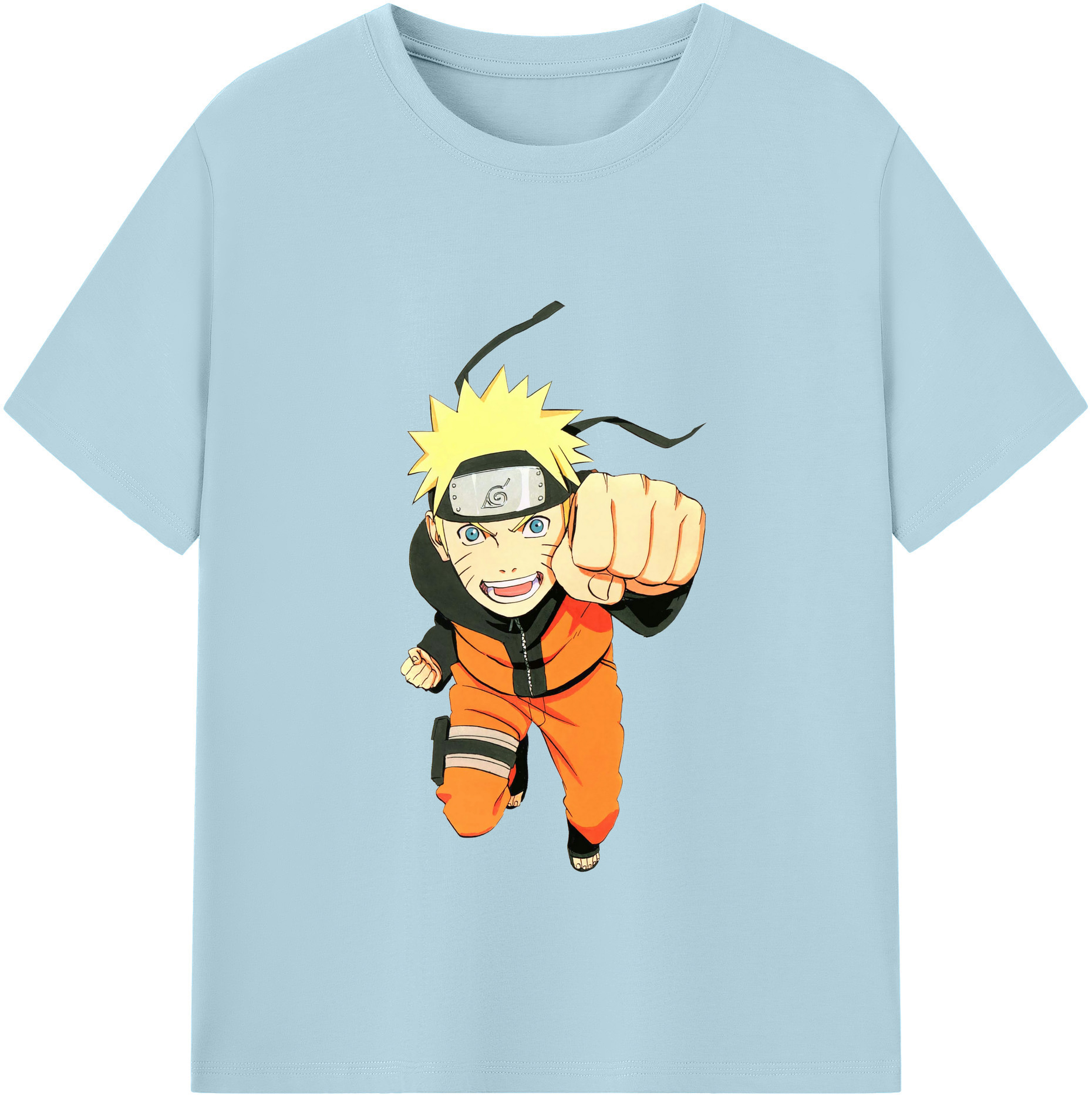 （画像用） NARUTO -ナルト- うずまき ナルト Uzumaki Naruto 綿100％半袖Tシャツ（フロントプリント）